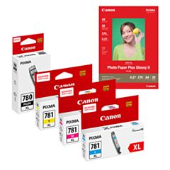 [網上套裝] PGI-780XL + CLI-781XL 相紙墨水優惠套裝