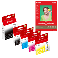 [網上套裝] PGI-820 + CLI-821 相紙墨水優惠套裝